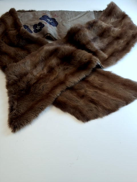 Ukendt mærke Ægte pels stola